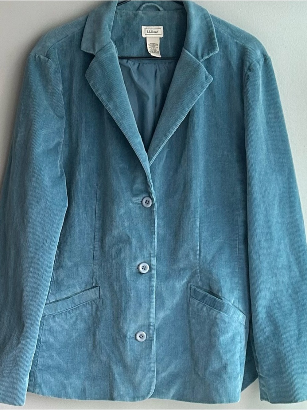 LL BEAN ladies 16 vintage cotton corduroy blazer